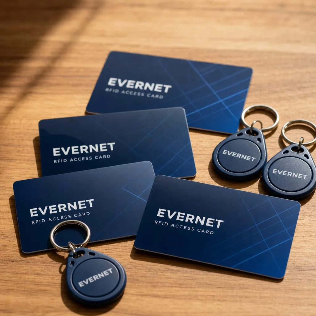 도어락에 동봉되는 EVERNET RFID 카드와 키태그